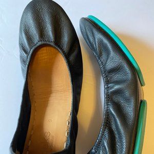 Tieks Matte Black Ballet Flats Shoes 9